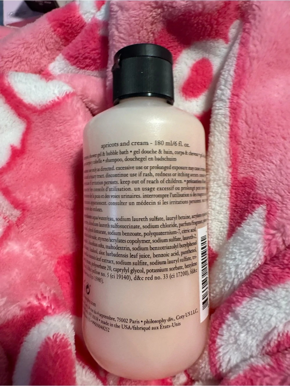 Philosophy Apricots and Cream Shower Gel -6oz New
